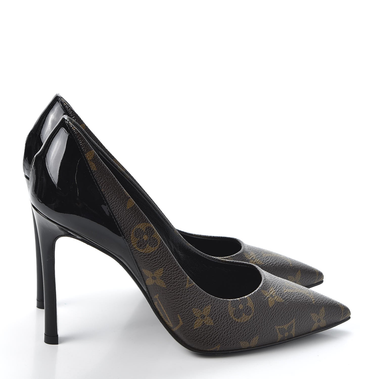 Louis Vuitton Monogram Cherie Pumps 37.5 Black 4 of 10