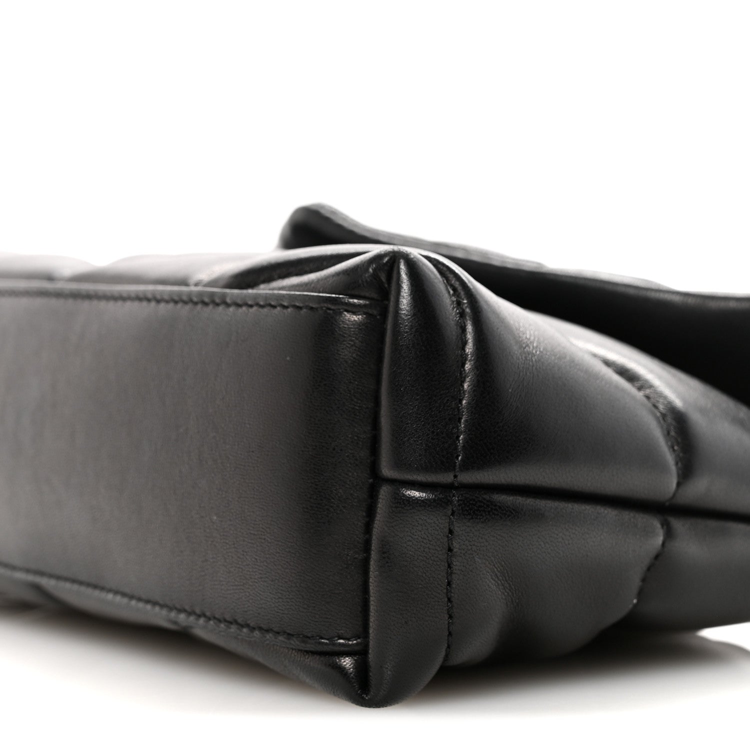 Saint Laurent Lambskin Quilted Toy Loulou Puffer Monogram Monochrome Chain Satchel Black 10 of 12
