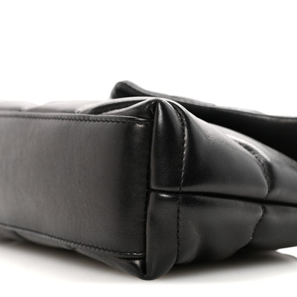 Saint Laurent Lambskin Quilted Toy Loulou Puffer Monogram Monochrome Chain Satchel Black 10 of 12