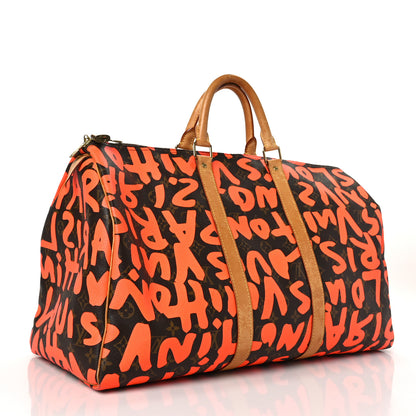 Louis Vuitton Monogram Graffiti Keepall 50 Orange 2 of 10