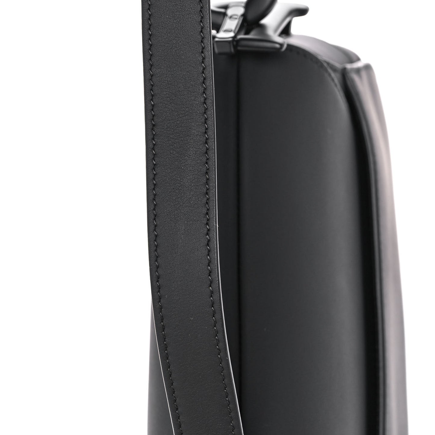 Ultra Matte Calfskin Saddle Bag Black