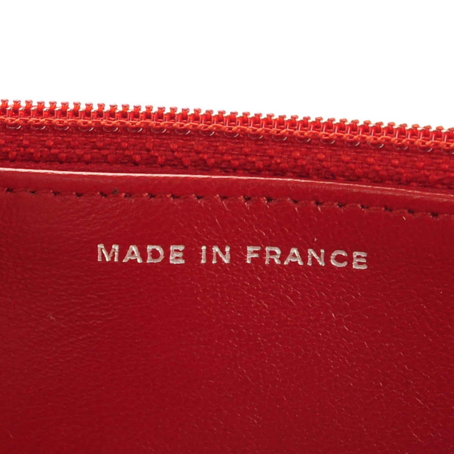 Lambskin Camellia Embossed Wallet On Chain WOC Red