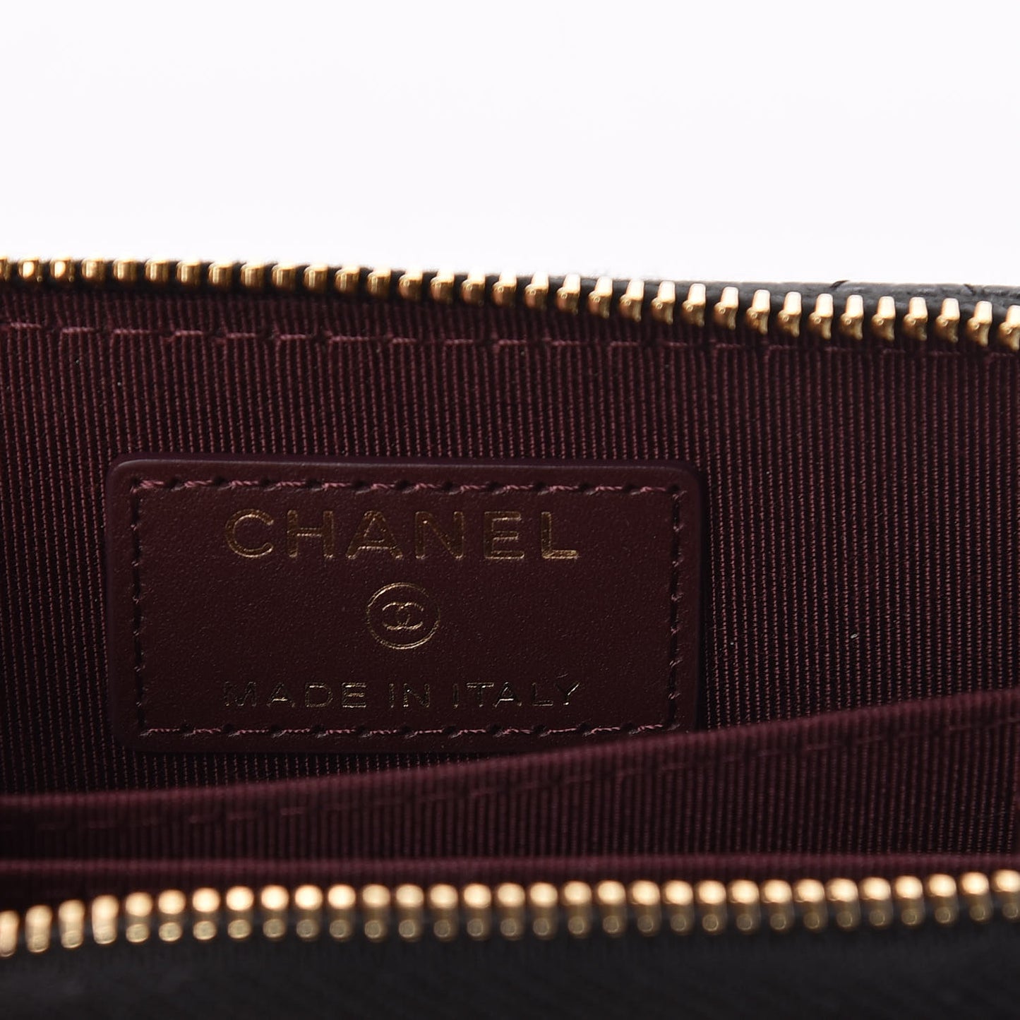 Caviar Quilted Zip Coin Purse Black