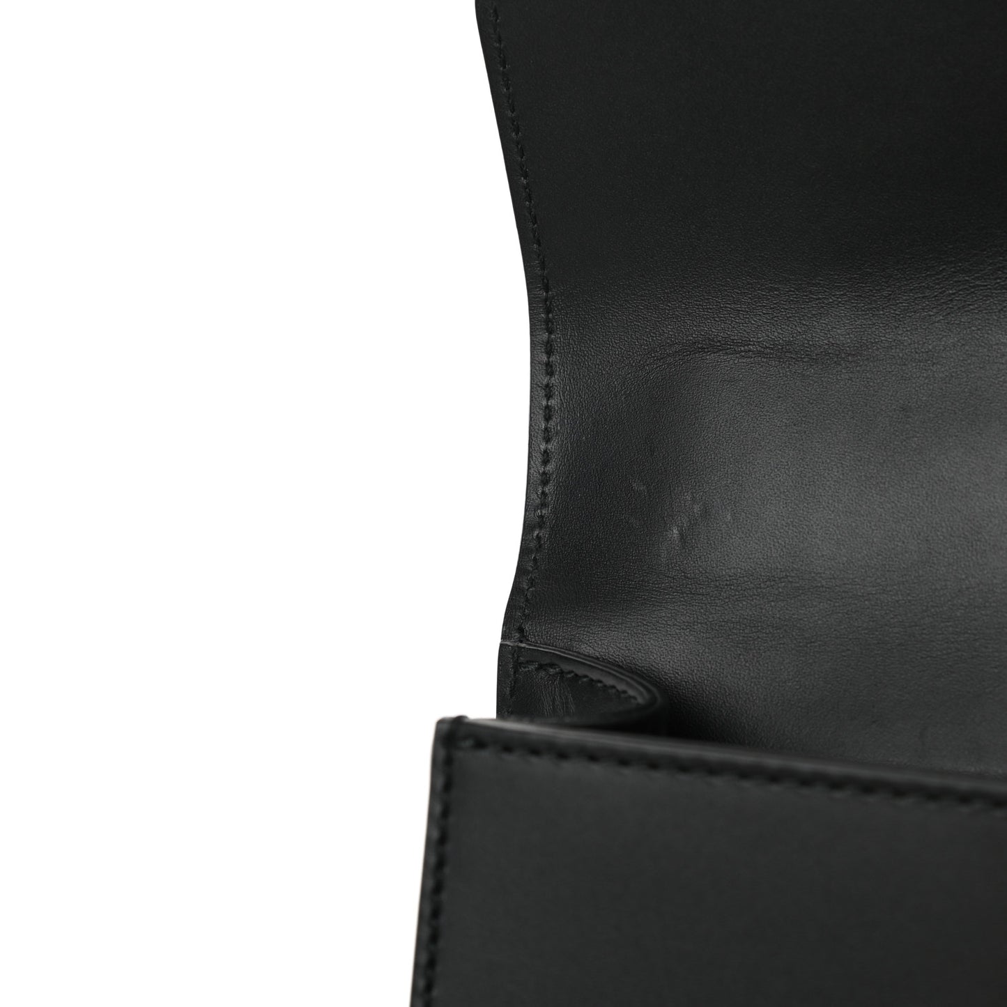 Calfskin Mini Sylvie Chain Shoulder Bag Black