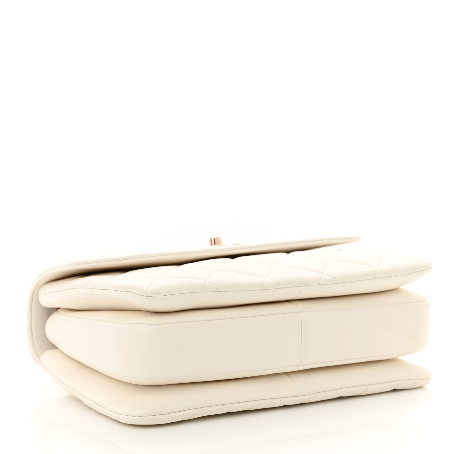 Lambskin Quilted Small Trendy CC Dual Handle Flap Bag White