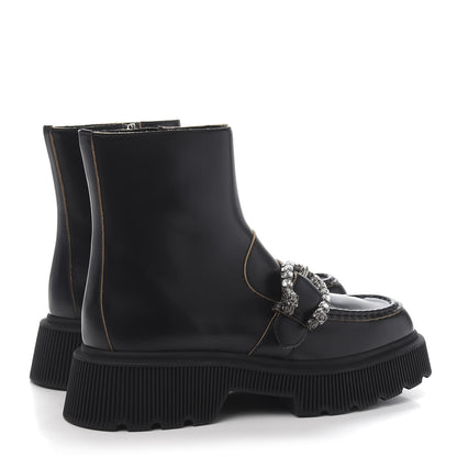 Gucci Cordovan Lux Dionysus Hunder Boots 40 Black 4 of 9