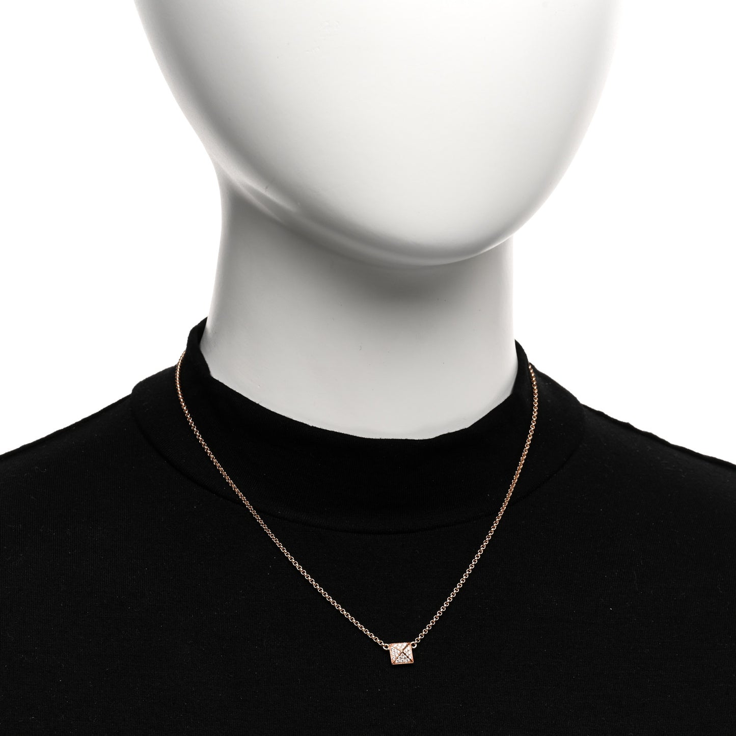 18K Rose Gold Diamond Clou d'H Pendant Necklace