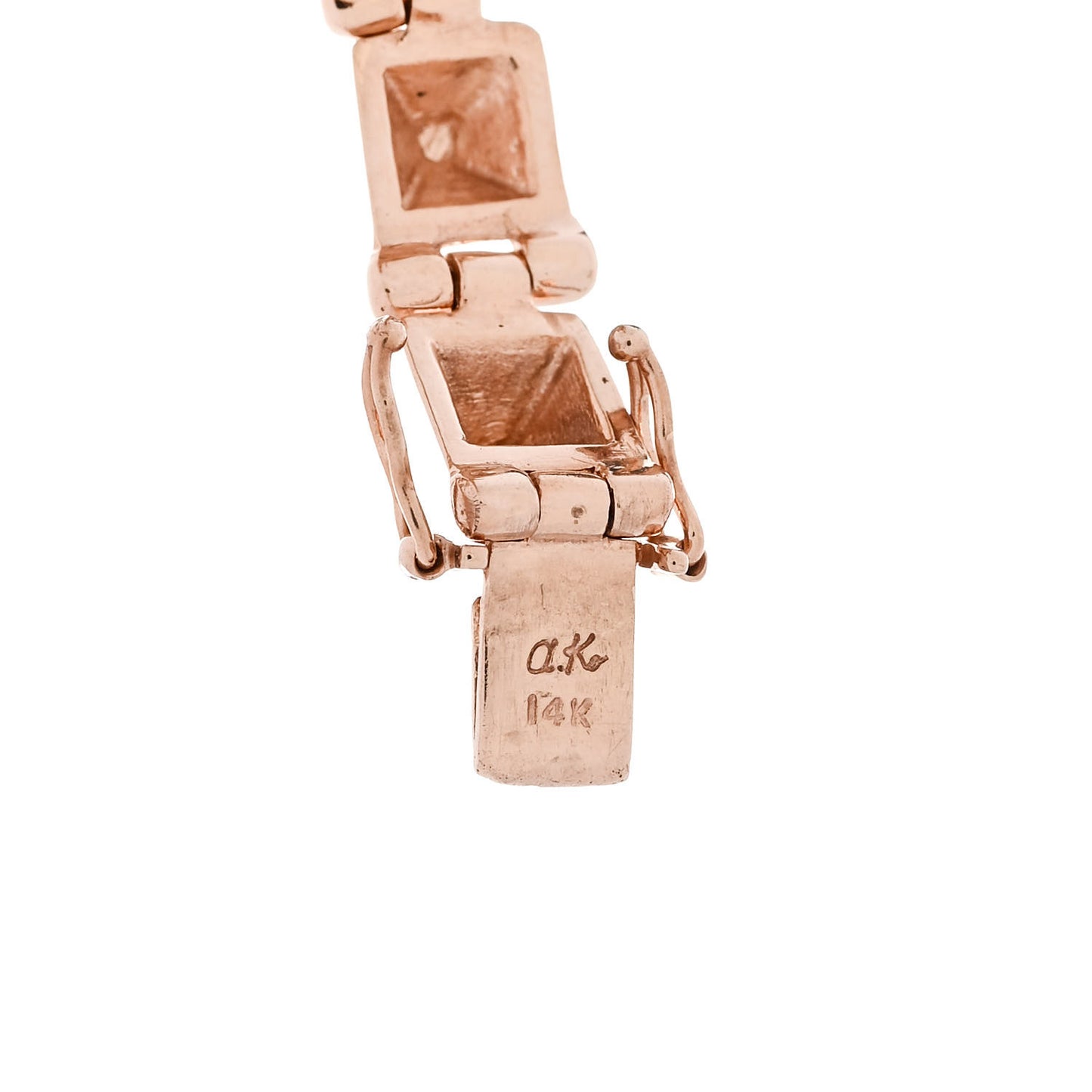 14K Rose Gold Diamond Small Spike Bracelet
