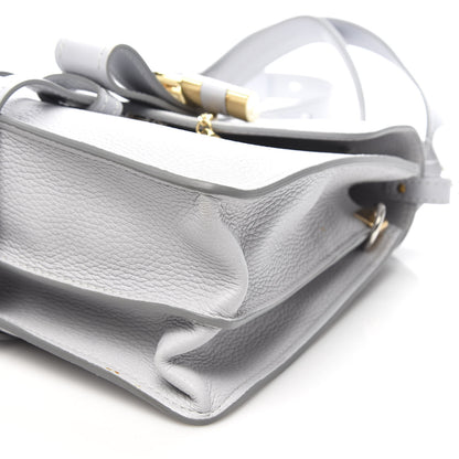 Chloe Shiny Grained Calfskin Medium Aby Day Shoulder Bag Airy Grey 9 of 10