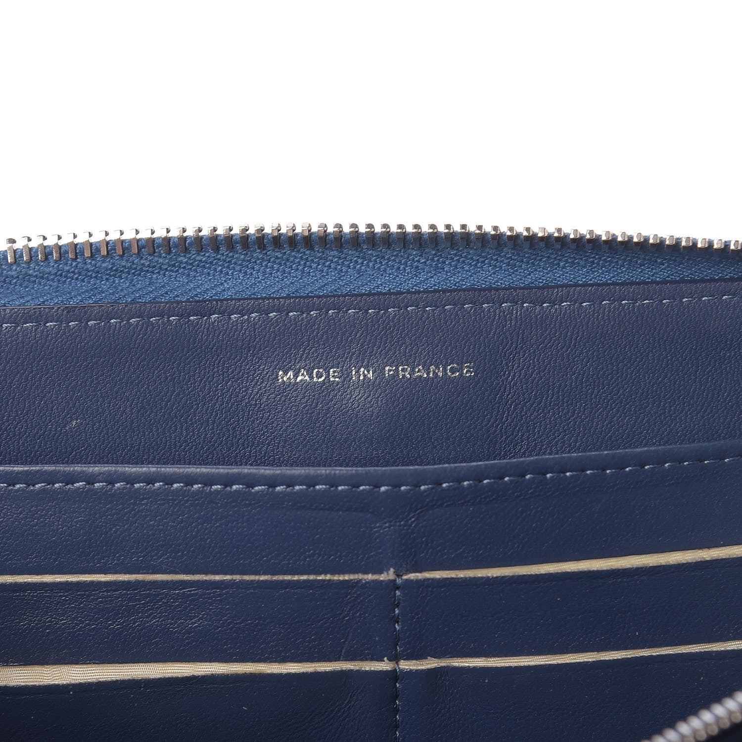 Chanel Matte Alligator Reissue Large Gusset Zip Around Wallet Blue 9 of 9