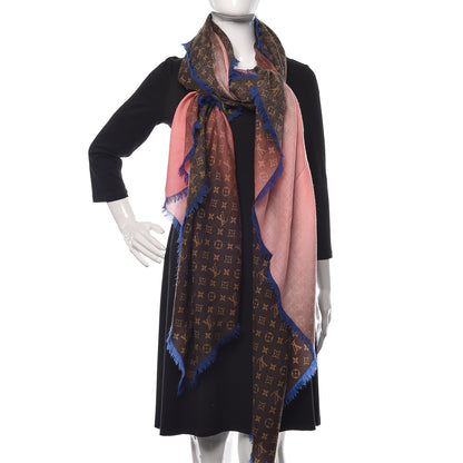 Louis Vuitton Wool Monogram Telling Shawl Rose Corail 2 of 4