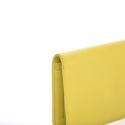 Chanel Caviar Timeless CC Yen Wallet Yellow 11 of 19