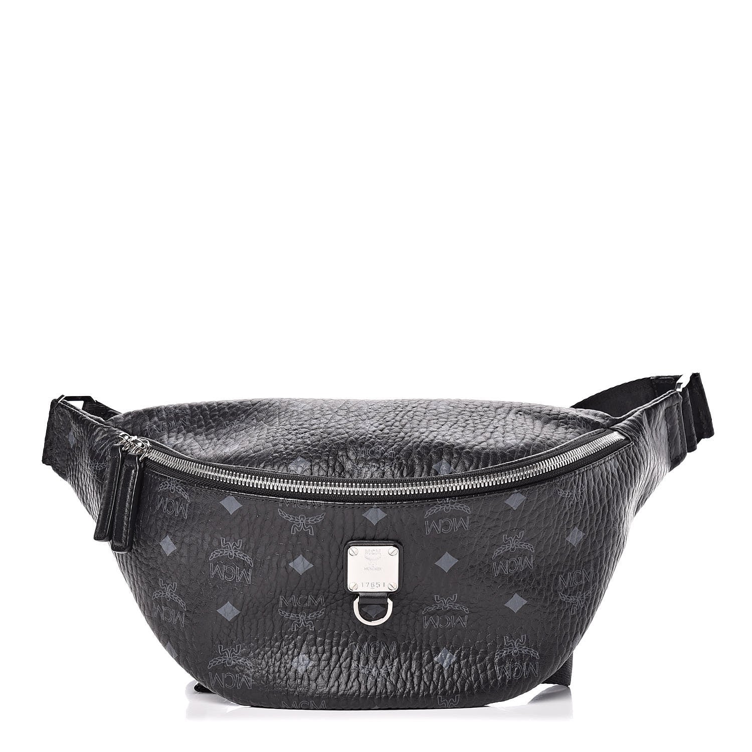 MCM Visetos Small Fusten Belt Bag Black 1 of 8