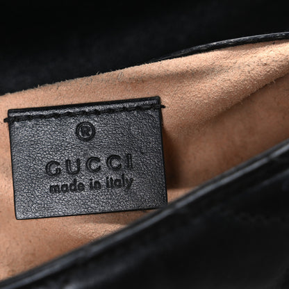 Gucci Calfskin Matelasse Super Mini GG Marmont Shoulder Bag Black 6 of 11