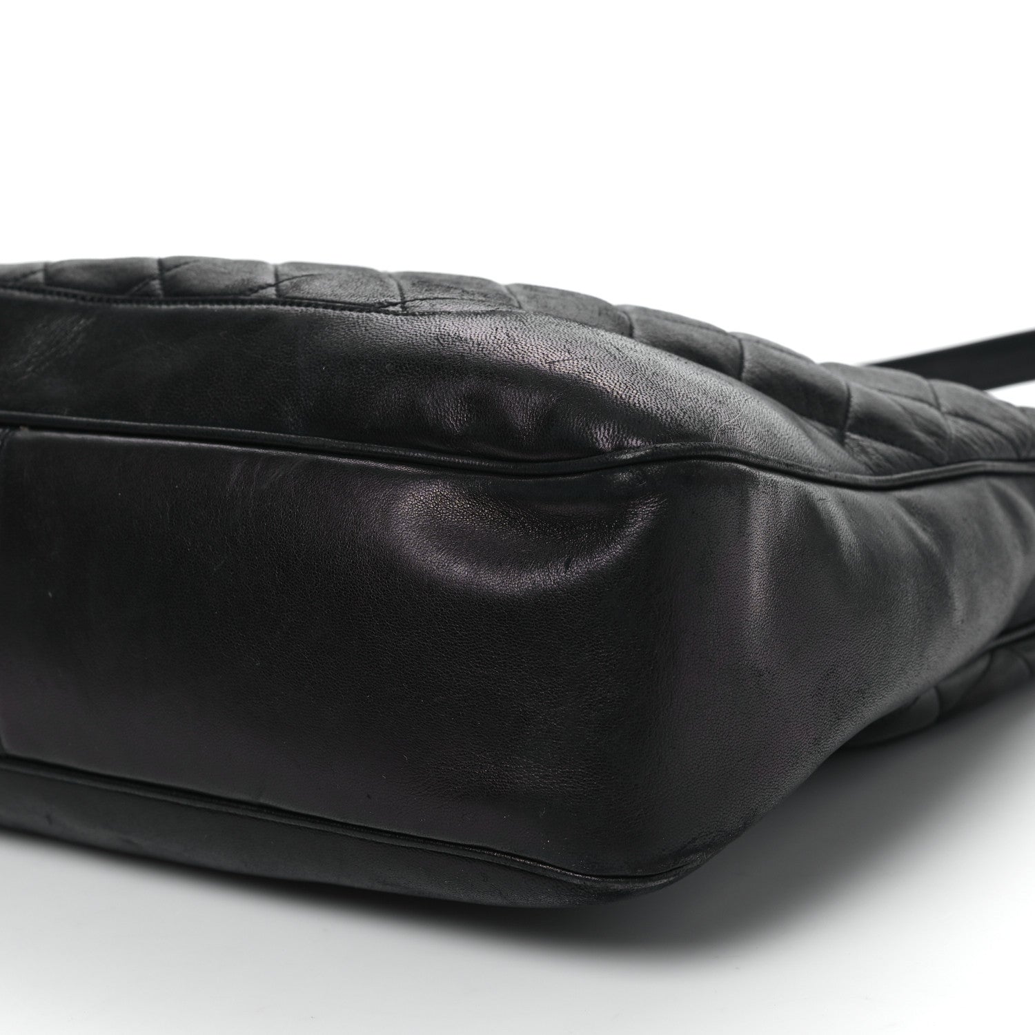 Chanel Lambskin Quilted CC Shoulder Bag Black 10 of 10