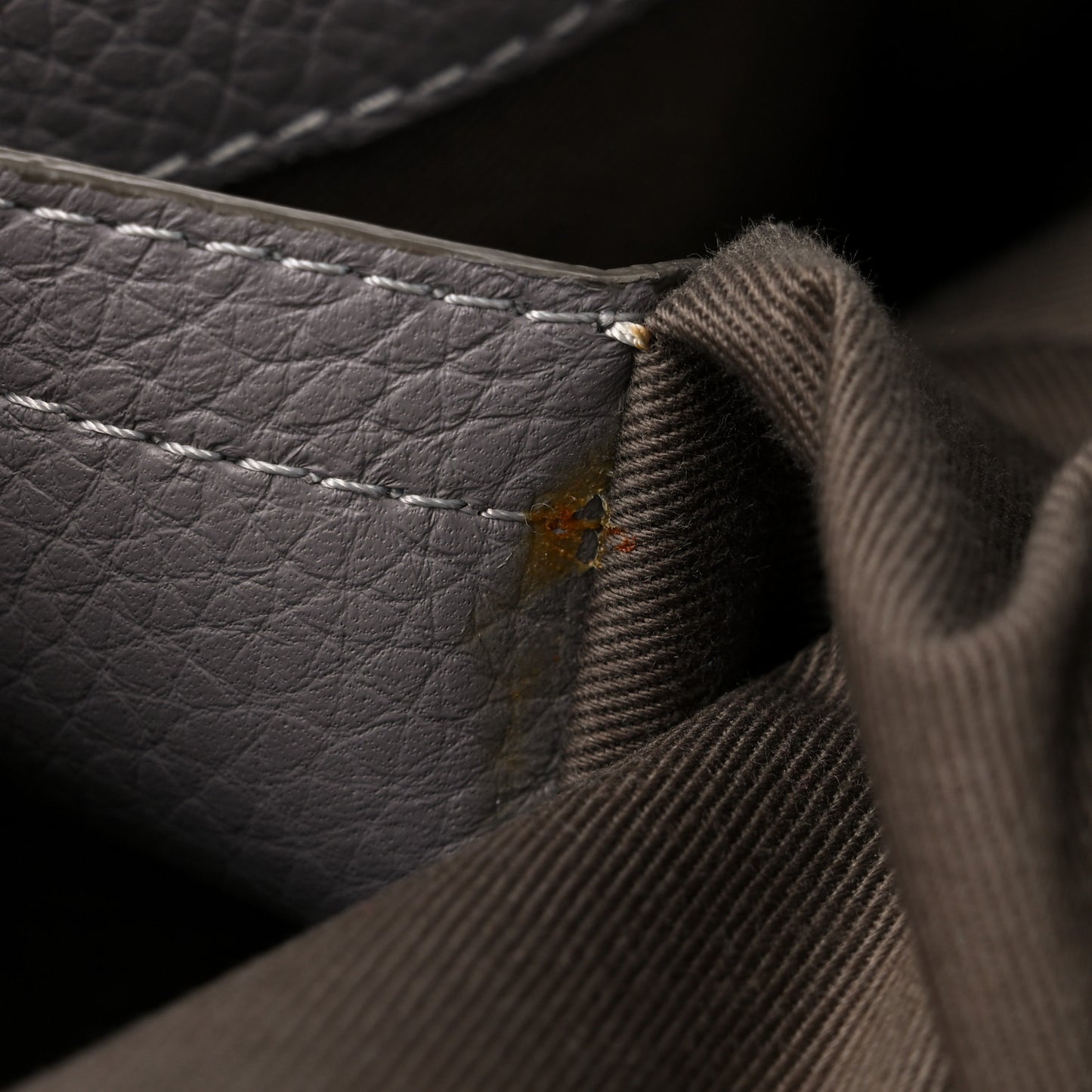 Calfskin Medium Marcie Round Crossbody Bag Cashmere Grey