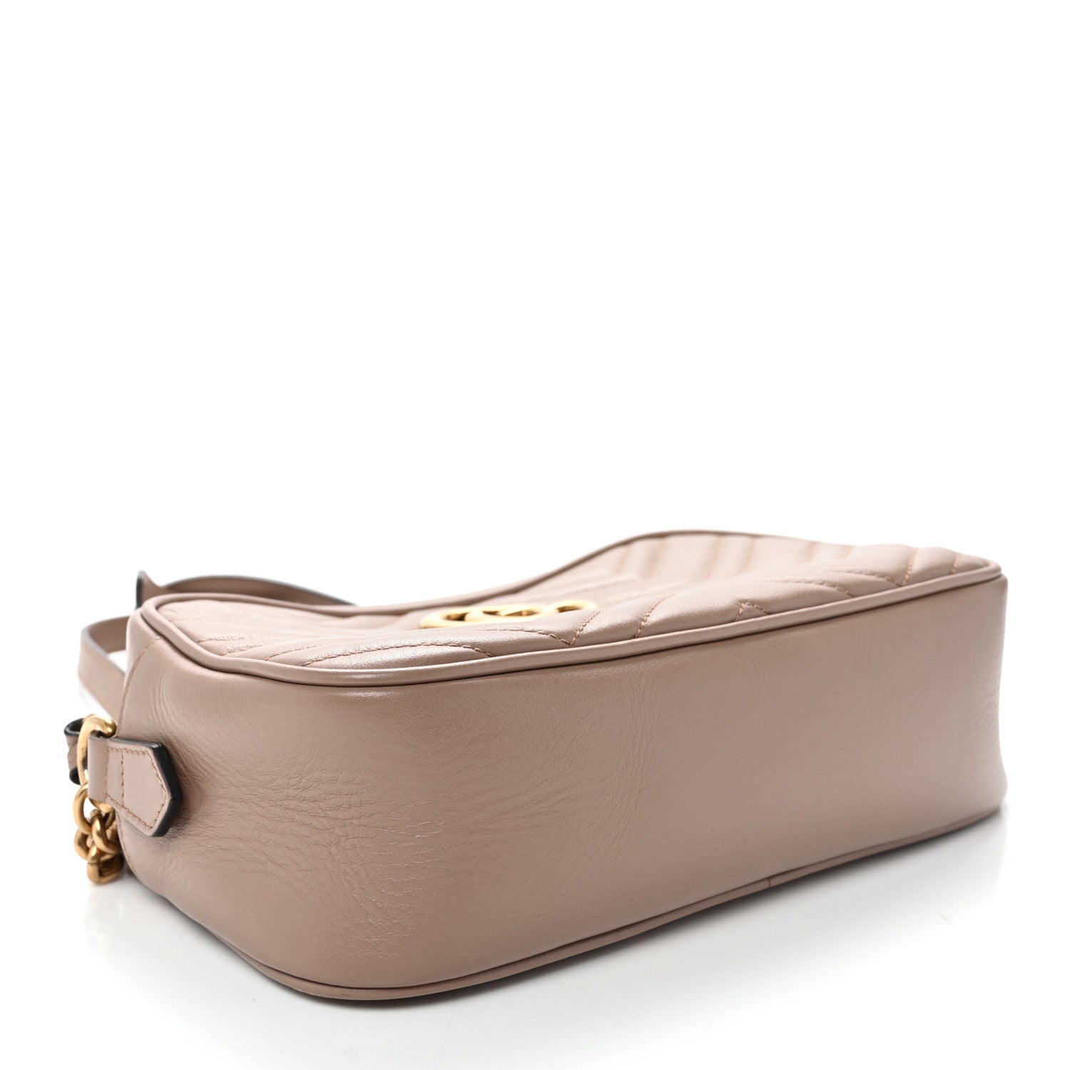 Gucci Calfskin Matelasse Small GG Marmont Chain Shoulder Bag Porcelain Rose 4 of 11