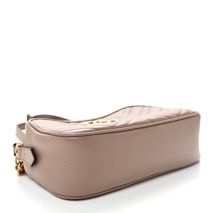 Gucci Calfskin Matelasse Small GG Marmont Chain Shoulder Bag Porcelain Rose 4 of 11