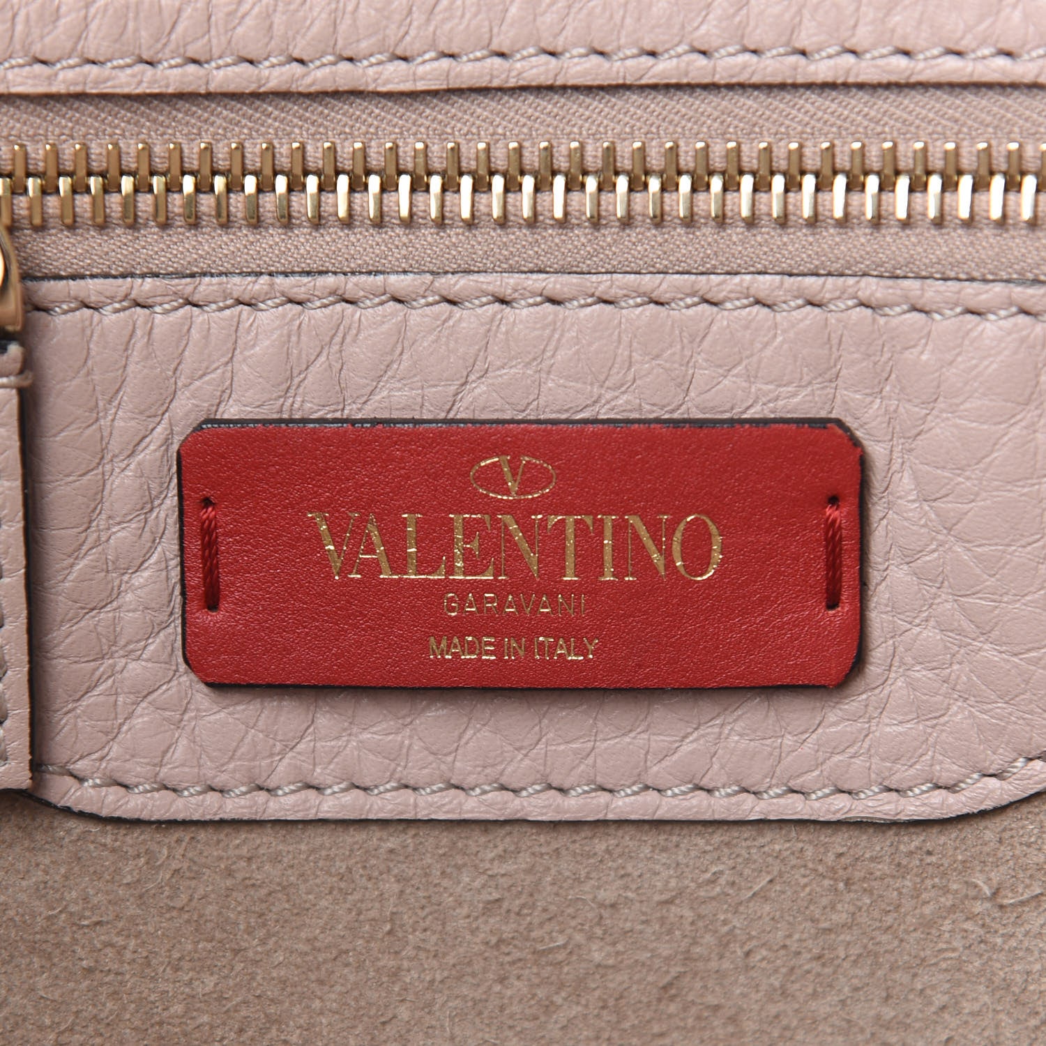 Valentino Garavani Grained Calfskin Rockstud Shoulder Tote Poudre 5 of 12