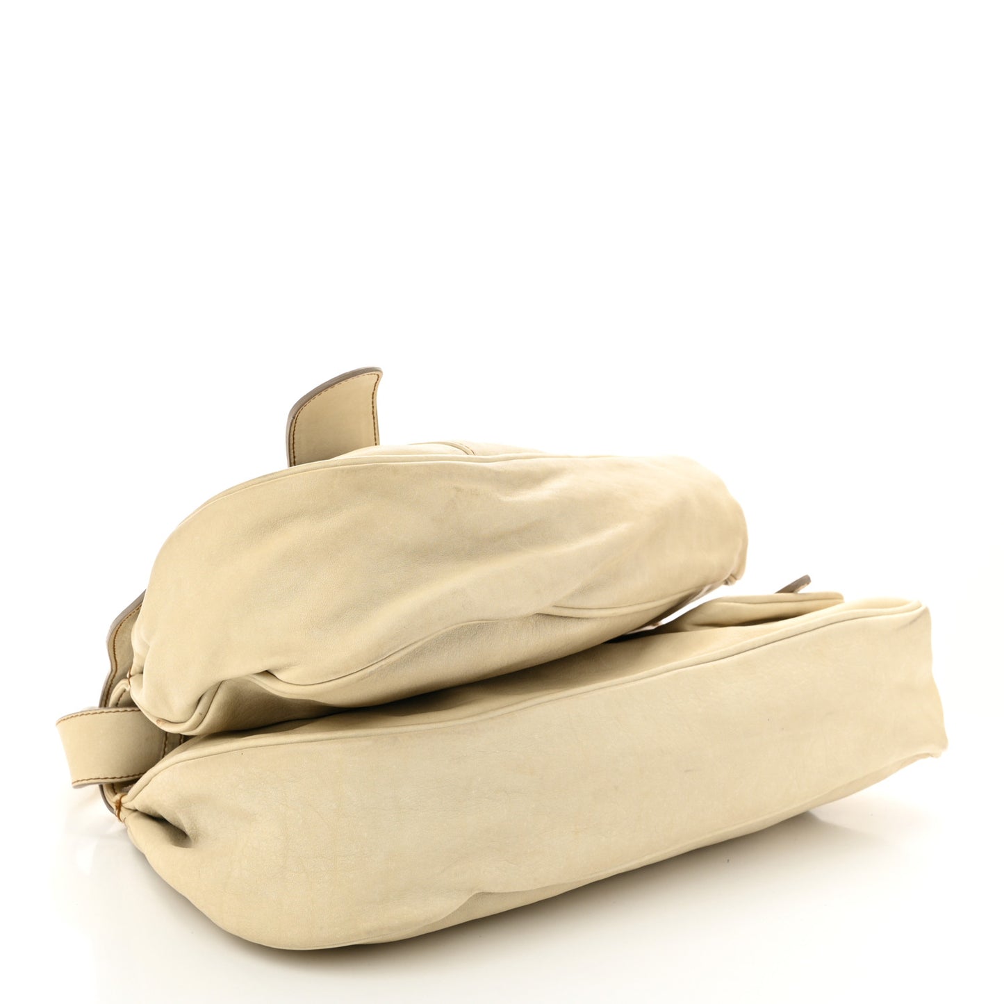 Calfskin Medium Gaucho Double Saddle Bag Ivory