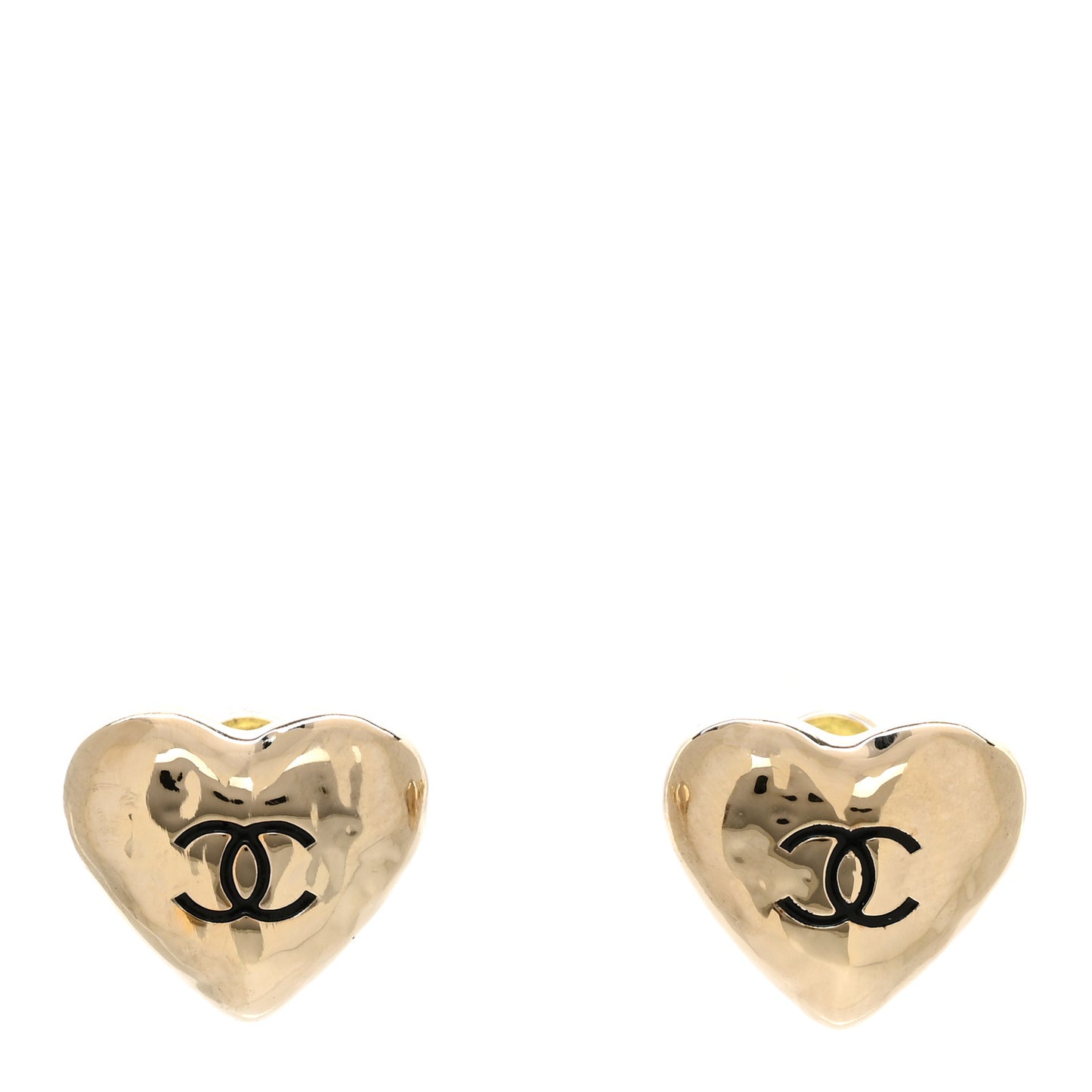 CC Heart Earrings Gold