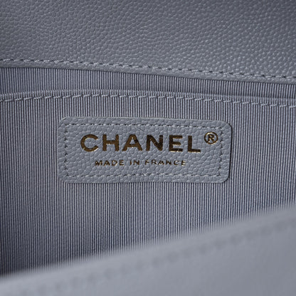 Chanel Caviar Quilted Medium Boy Flap Grey 6 of 7
