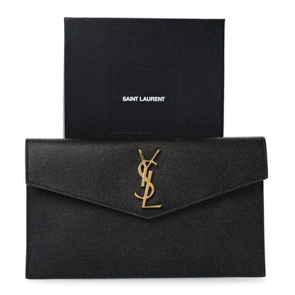 Saint Laurent Grain De Poudre Uptown Pouch Black 9 of 9