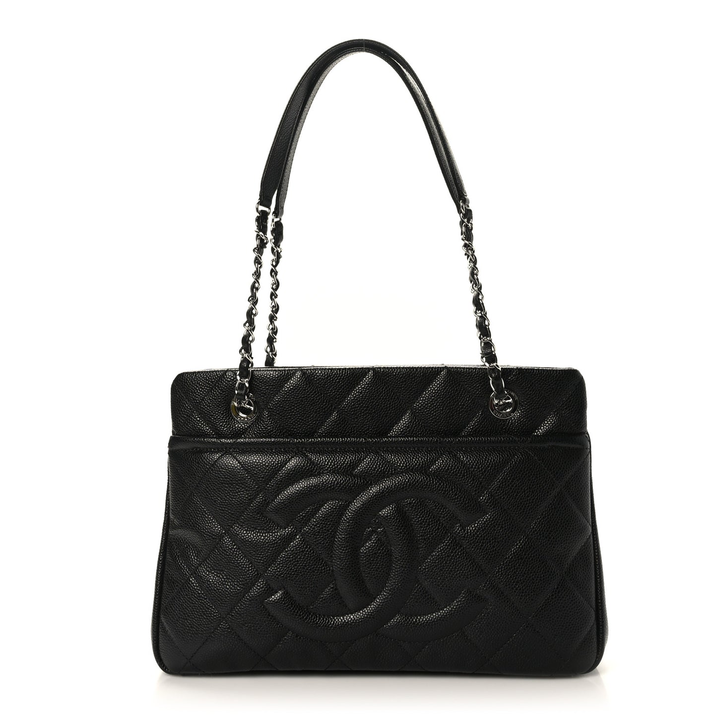 Caviar Quilted Timeless CC Soft Tote Black