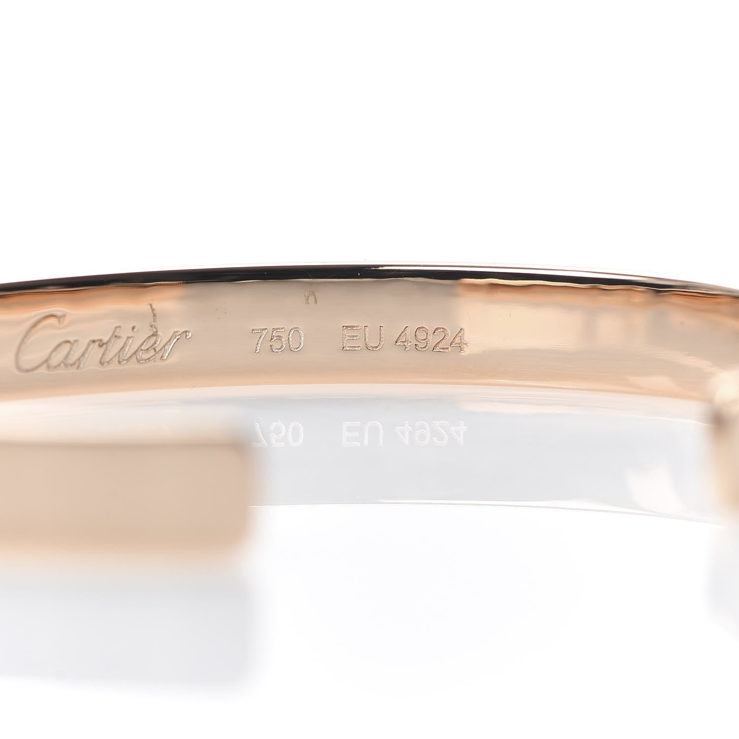 Cartier 18K Pink Gold LOVE Cuff Bracelet 17 5 of 6