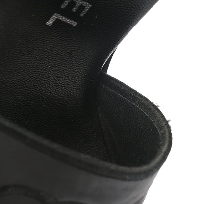 Chanel Lambskin CC Sandal Mules 40 Black 9 of 12