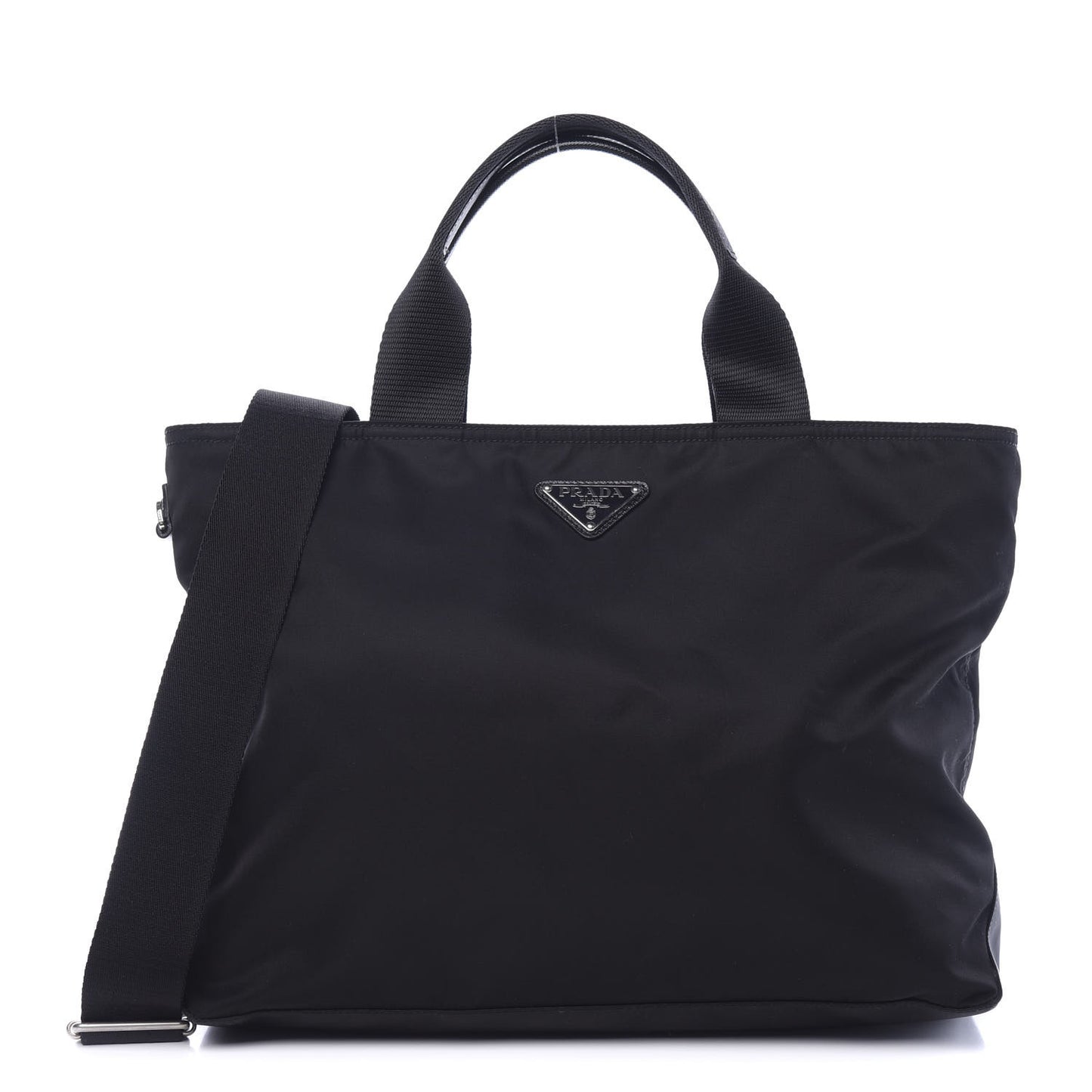 Tessuto Nylon Saffiano Tote Black