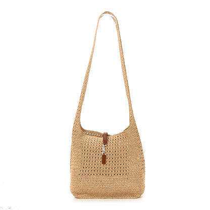 Saint Laurent Raffia Monogram Hobo Naturale 1 of 10