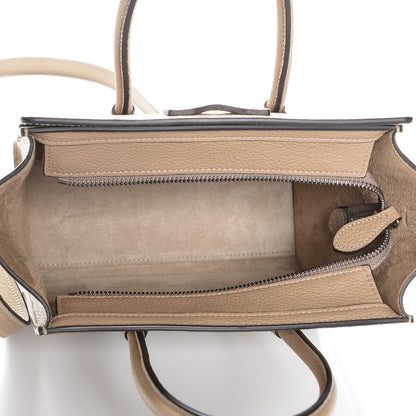 Celine Drummed Calfskin Nano Luggage Dune 5 of 6