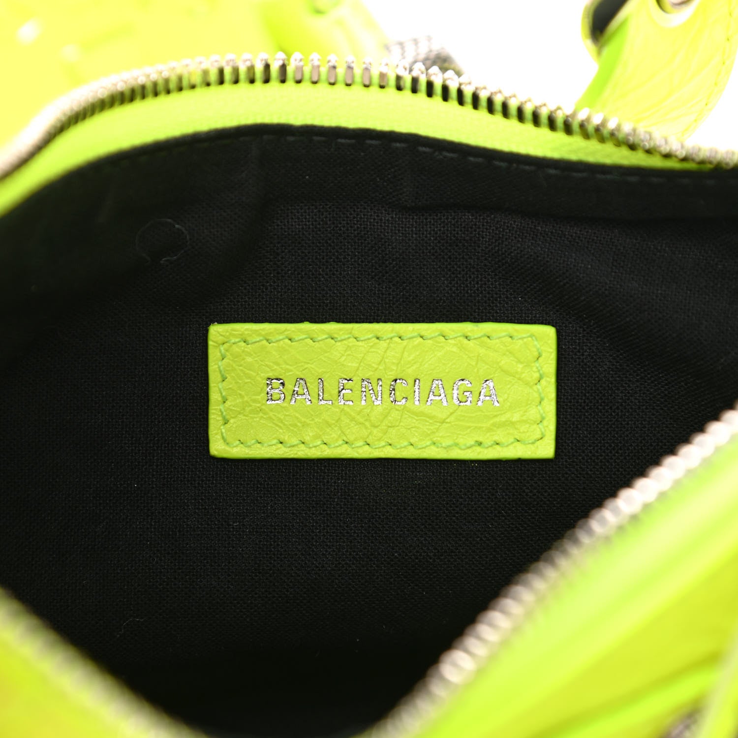 Balenciaga Agneau Arena Le Cagole Shoulder Bag XS Fluo Yellow 7 of 9