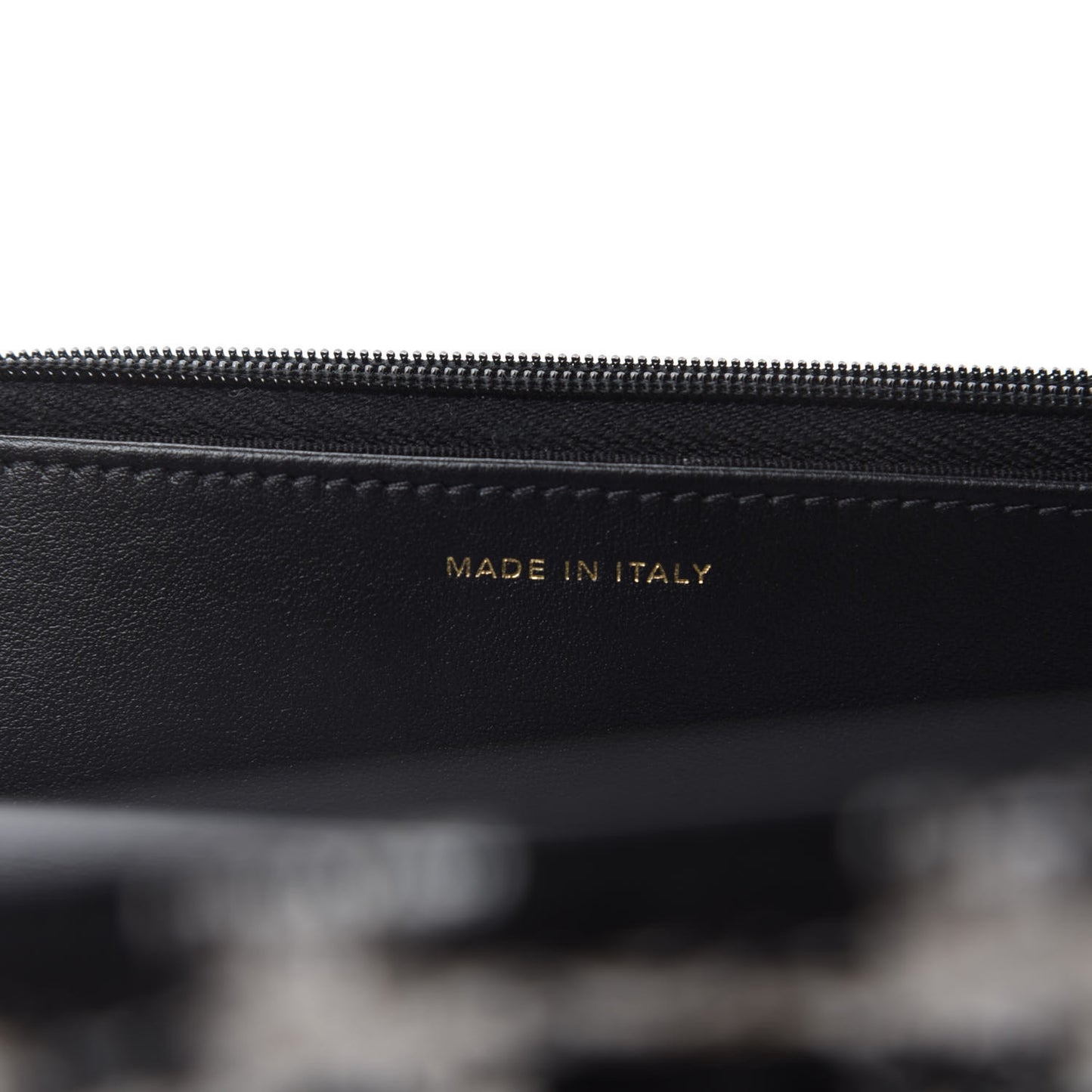 Tweed Quilted Wallet On Chain WOC Black Ecru White