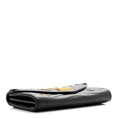 Louis Vuitton Calfskin Love Lock New Wave Long Wallet Black 4 of 11