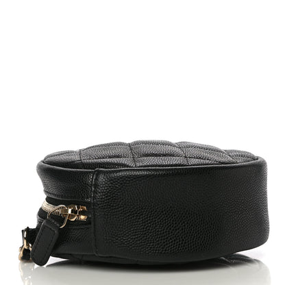 Chanel Caviar Quilted Round Clutch With Chain Black 4 of 11