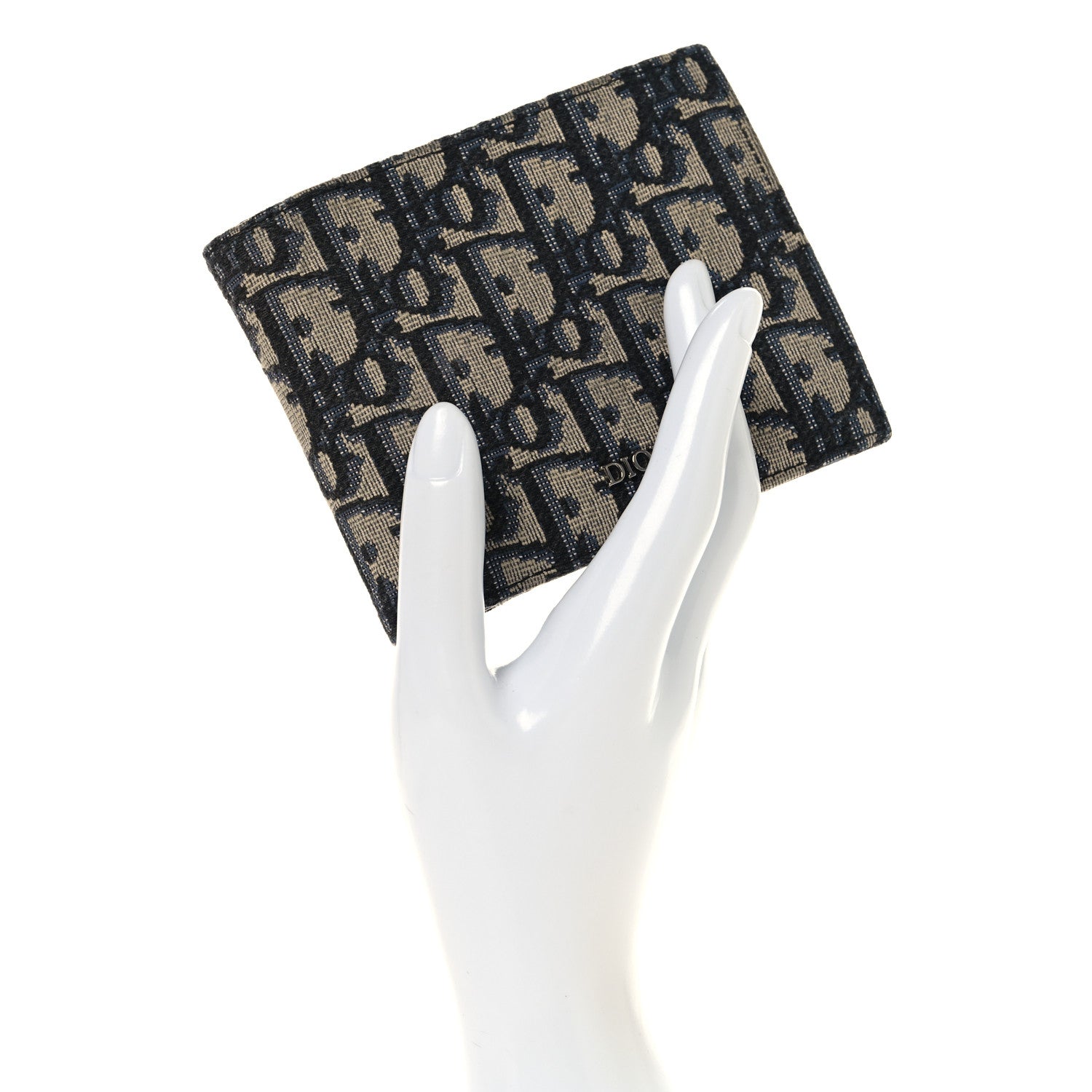 Christian Dior Oblique Bi-Fold Wallet Blue 2 of 6