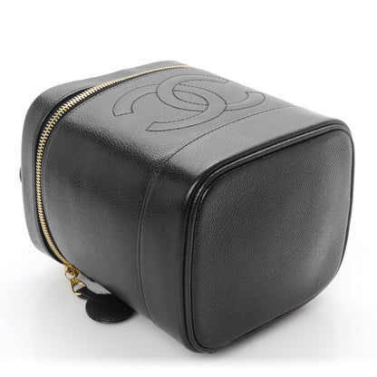 Chanel Caviar Vanity Cosmetic Case Black 4 of 10