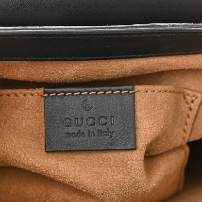 Gucci GG Supreme Monogram Web Medium Padlock Messenger Shoulder Bag Black 6 of 13