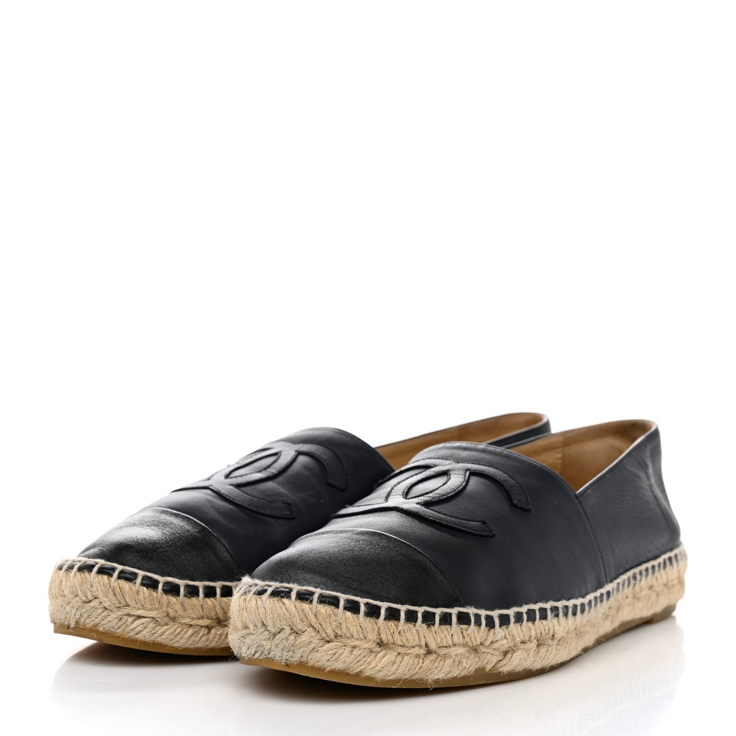 Lambskin CC Espadrilles 38 Navy Black