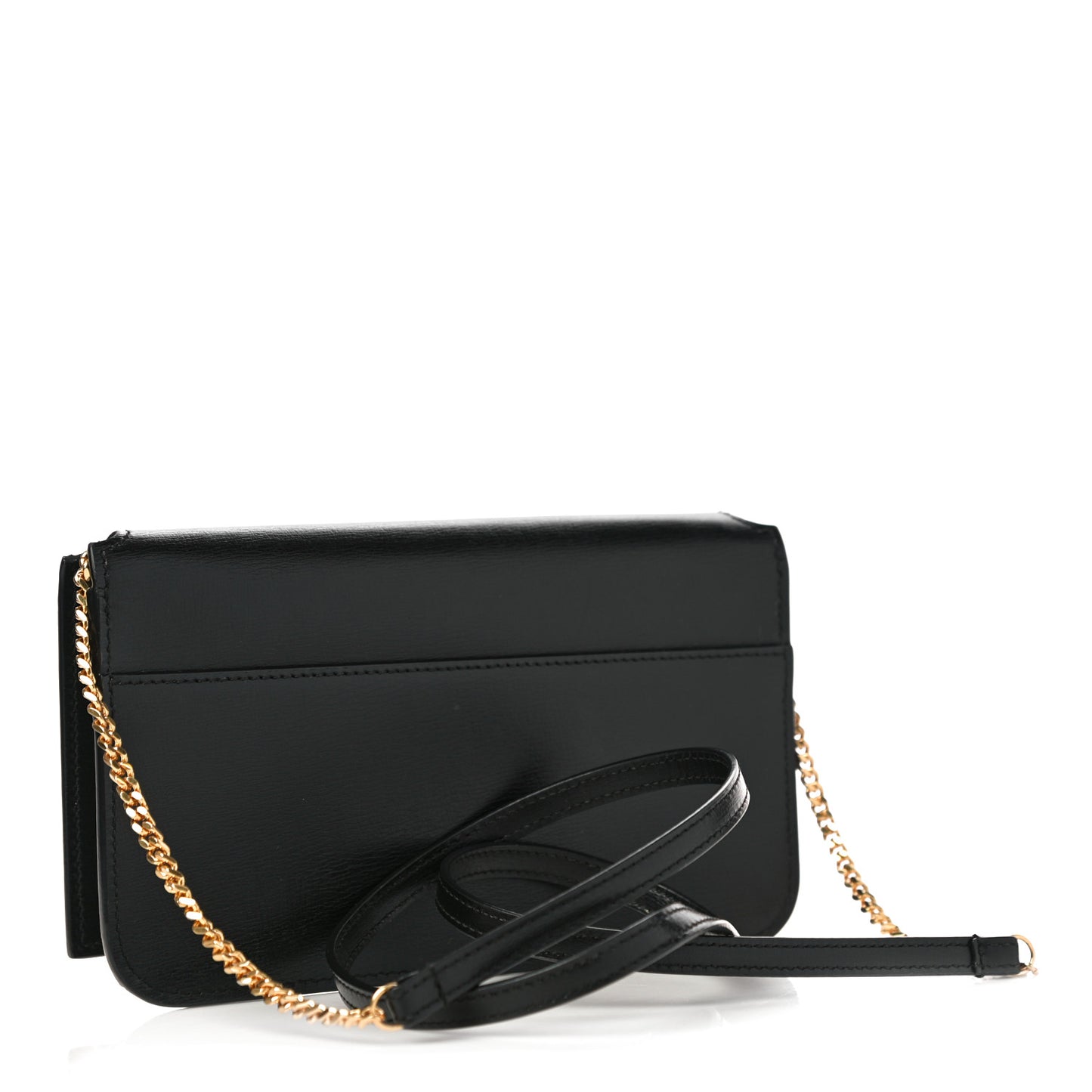 Smooth Calfskin Monogram Phone Holder Crossbody Black