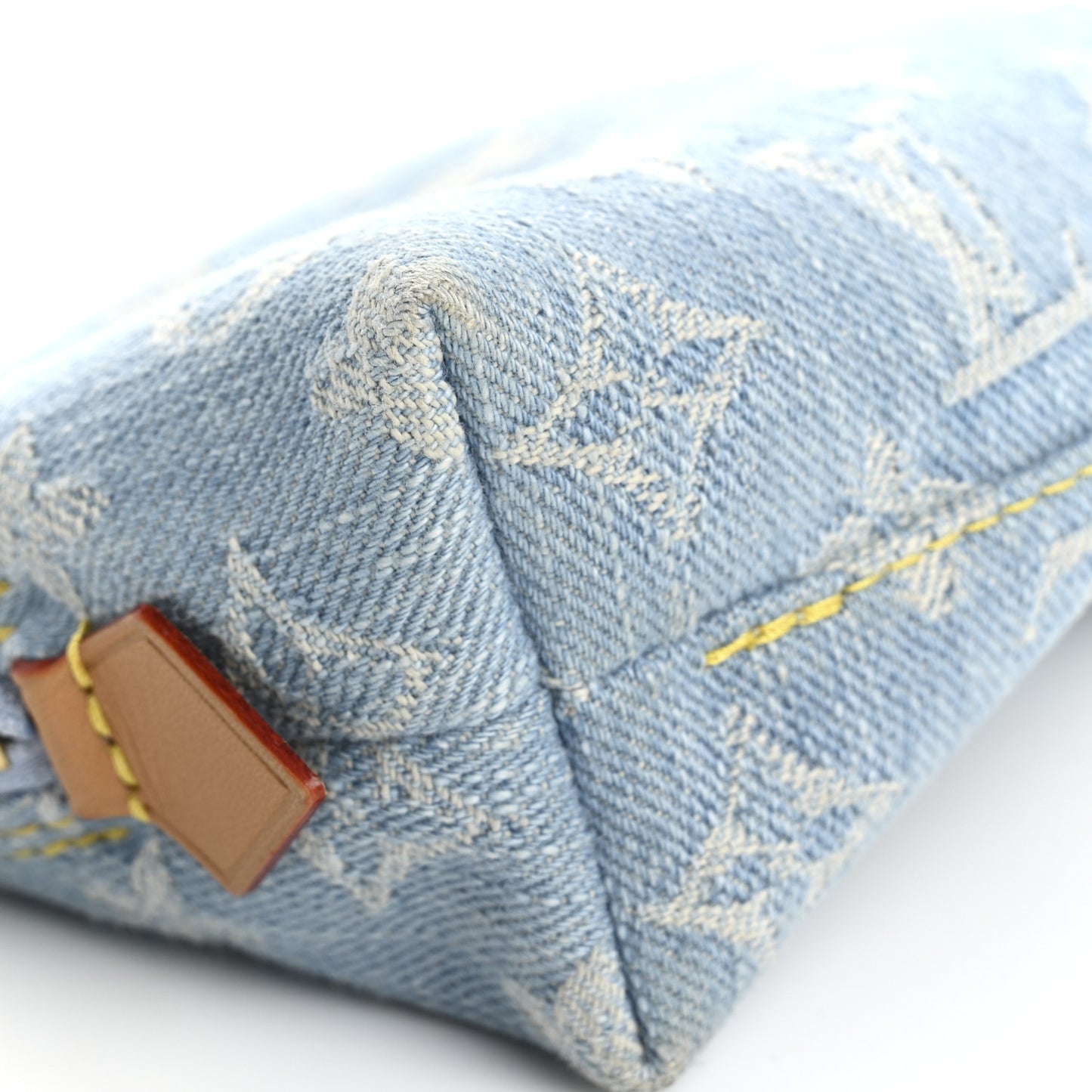 Denim Monogram Pochette Cosmetique PM Sky Blue