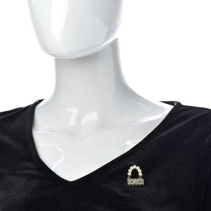 Chanel Pearl Quilted Flap Brooch Gold 2 of 4