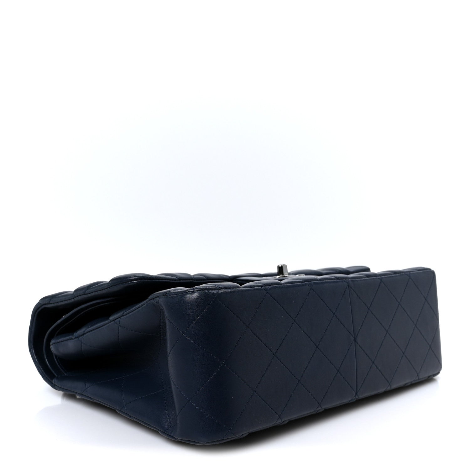 Chanel Lambskin Quilted Jumbo Double Flap Navy 3 of 10