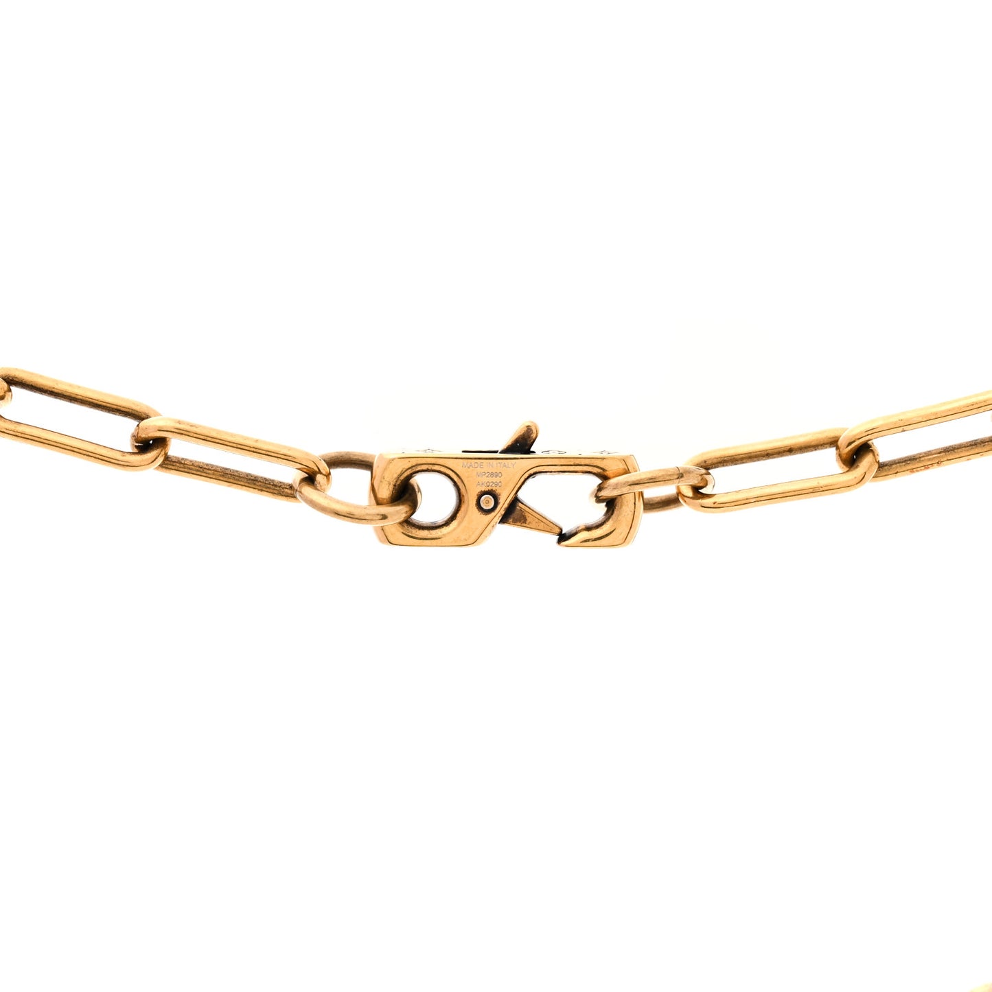 Metal LV Flower Necklace Gold