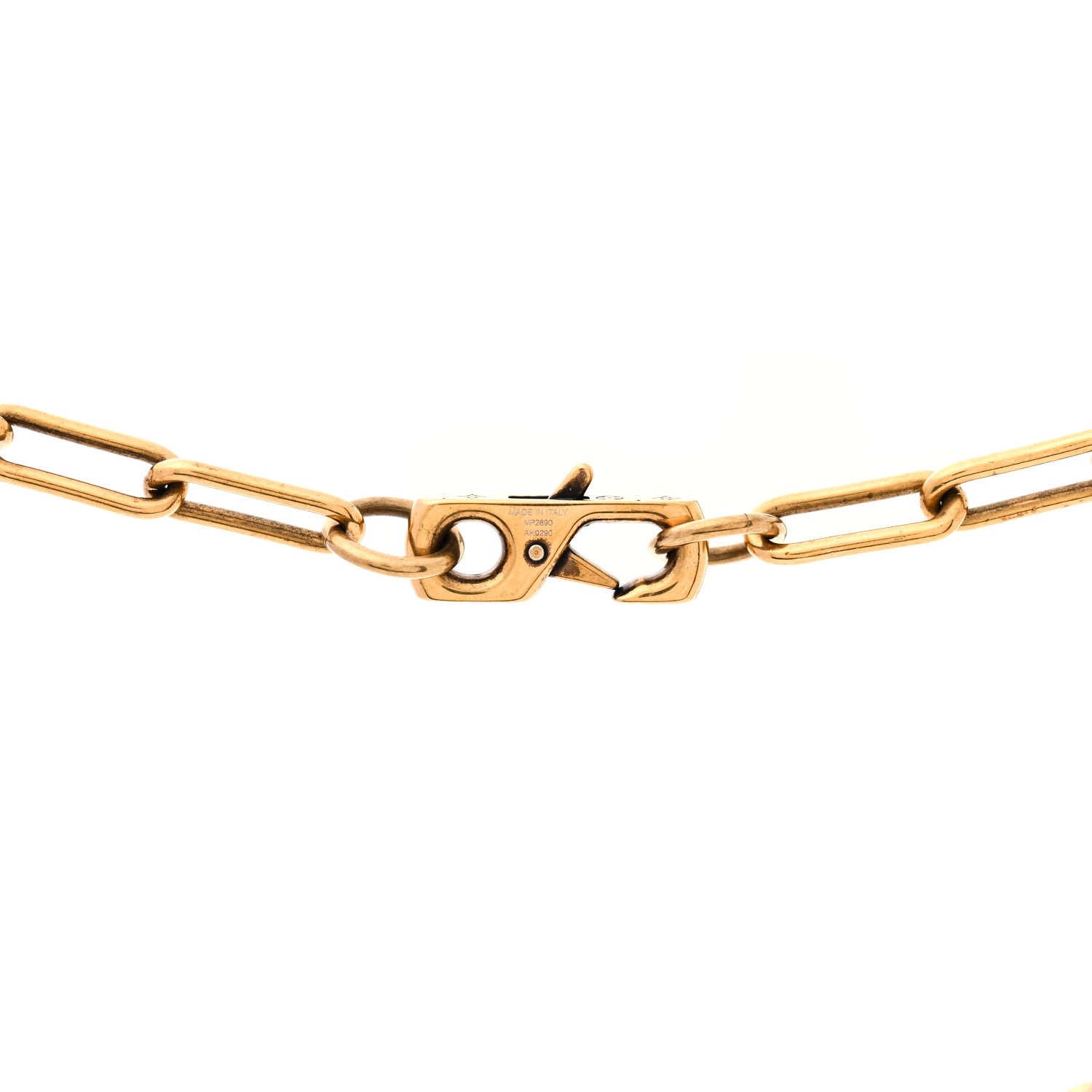 Louis Vuitton Metal LV Flower Necklace Gold 4 of 5