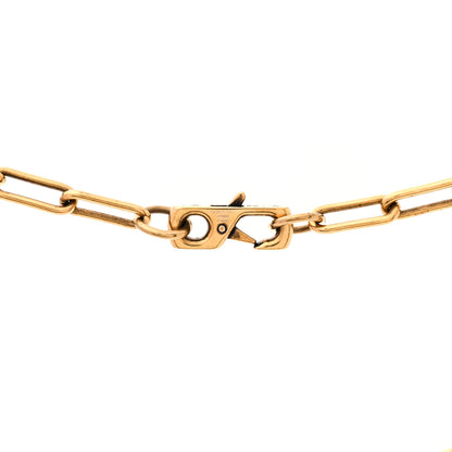 Louis Vuitton Metal LV Flower Necklace Gold 4 of 5