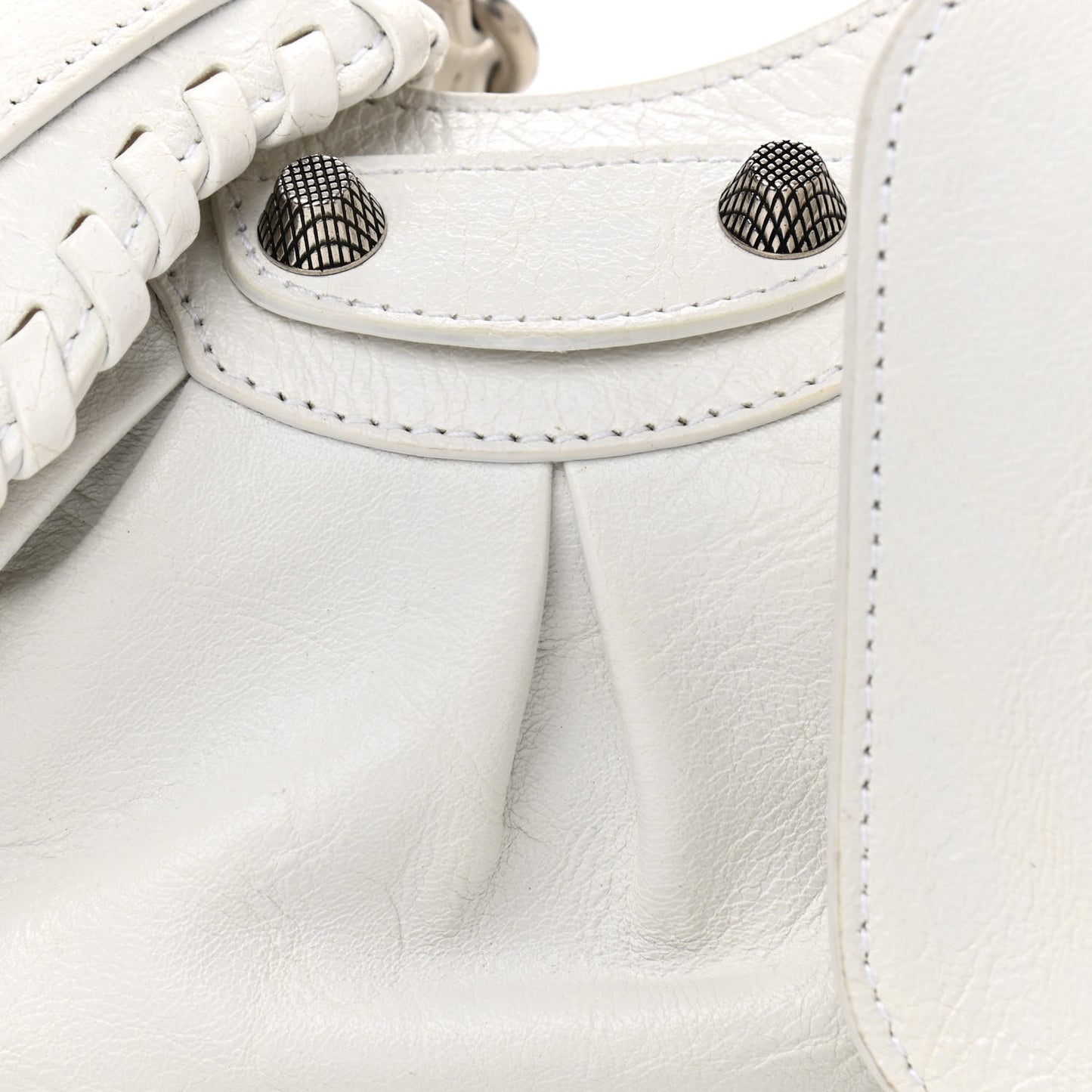 Agneau Arena Le Cagole Shoulder Bag XS Optic White