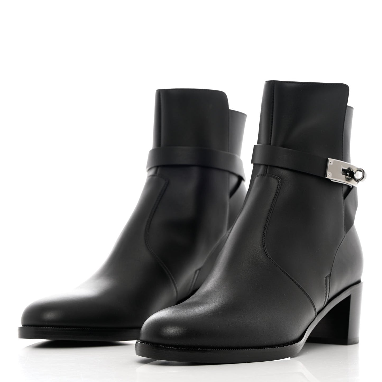 Calfskin Frenchie 50 Ankle Boots 38 Black